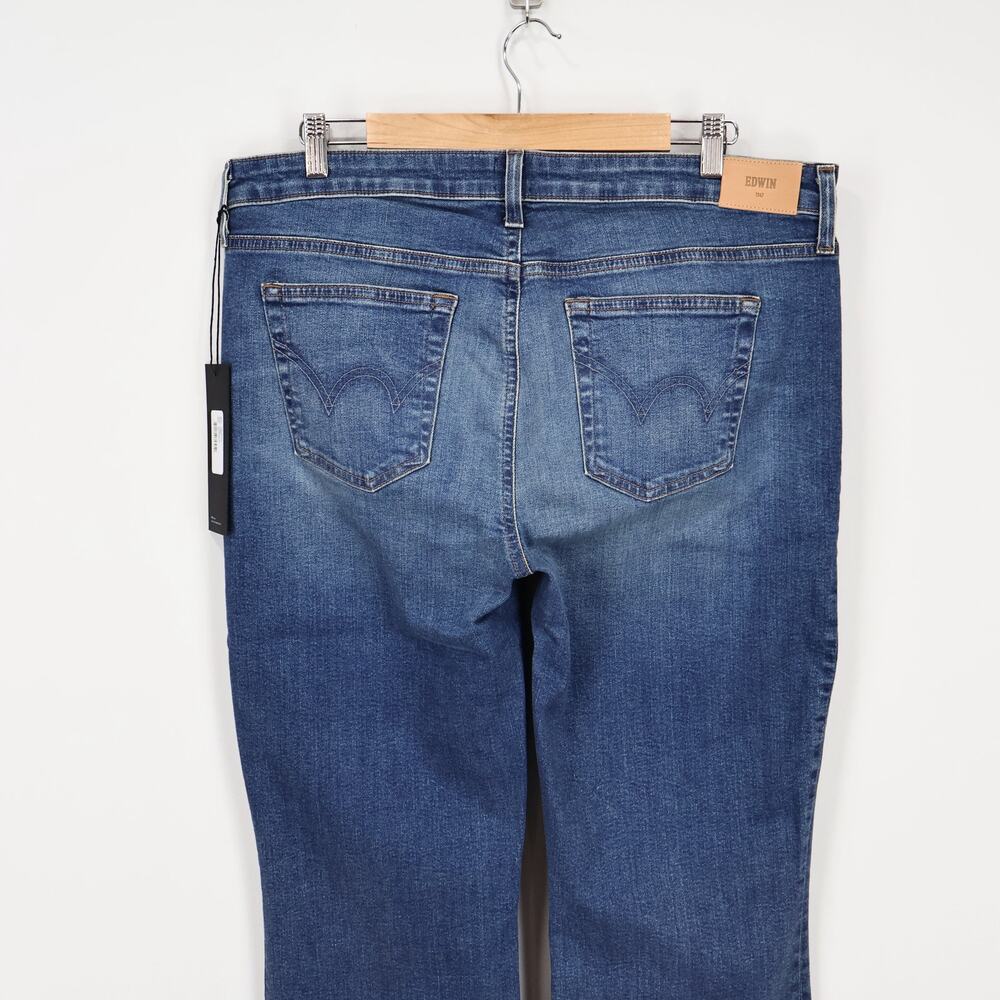 Edwin Lark Mid Rise Bootcut Denim Jean Flashback Blue Size 34 NWT EW2061ICS - Picture 5 of 6
